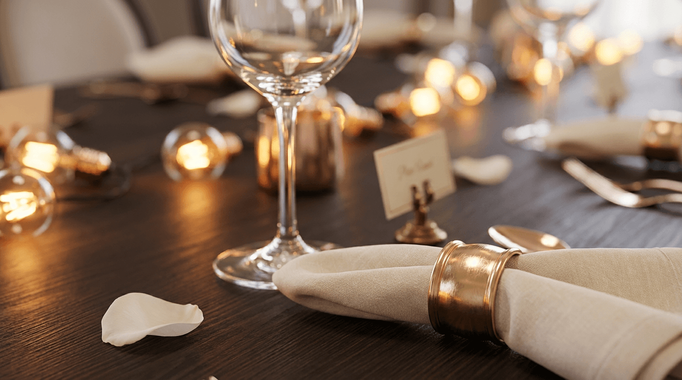 Wedding couple toasting with custom cocktails